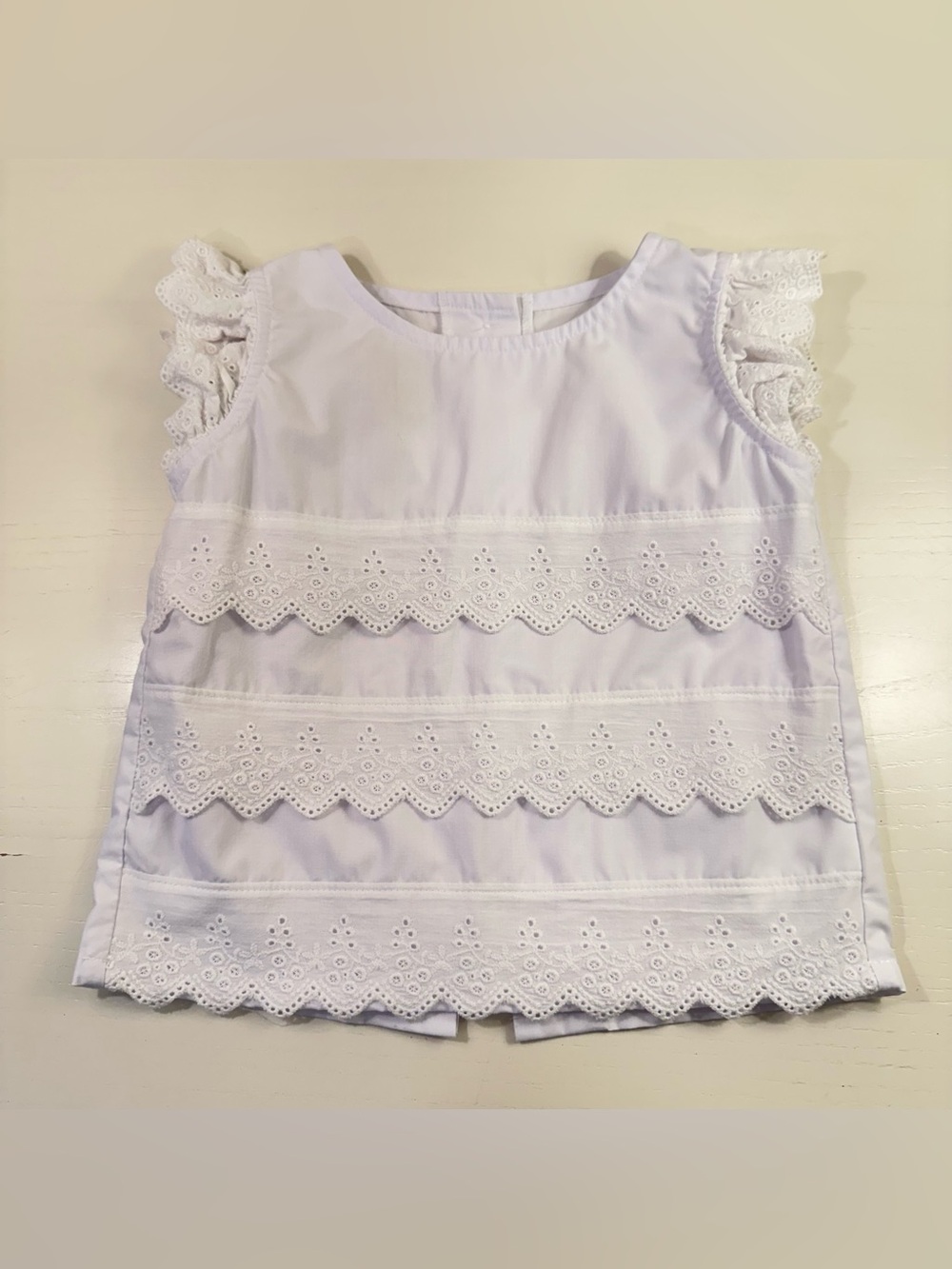 TBBC Ellie’s Eyelet White Top 2T